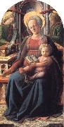 Fra Filippo Lippi Madonna and Child Enthroned with Two Angels oil painting reproduction